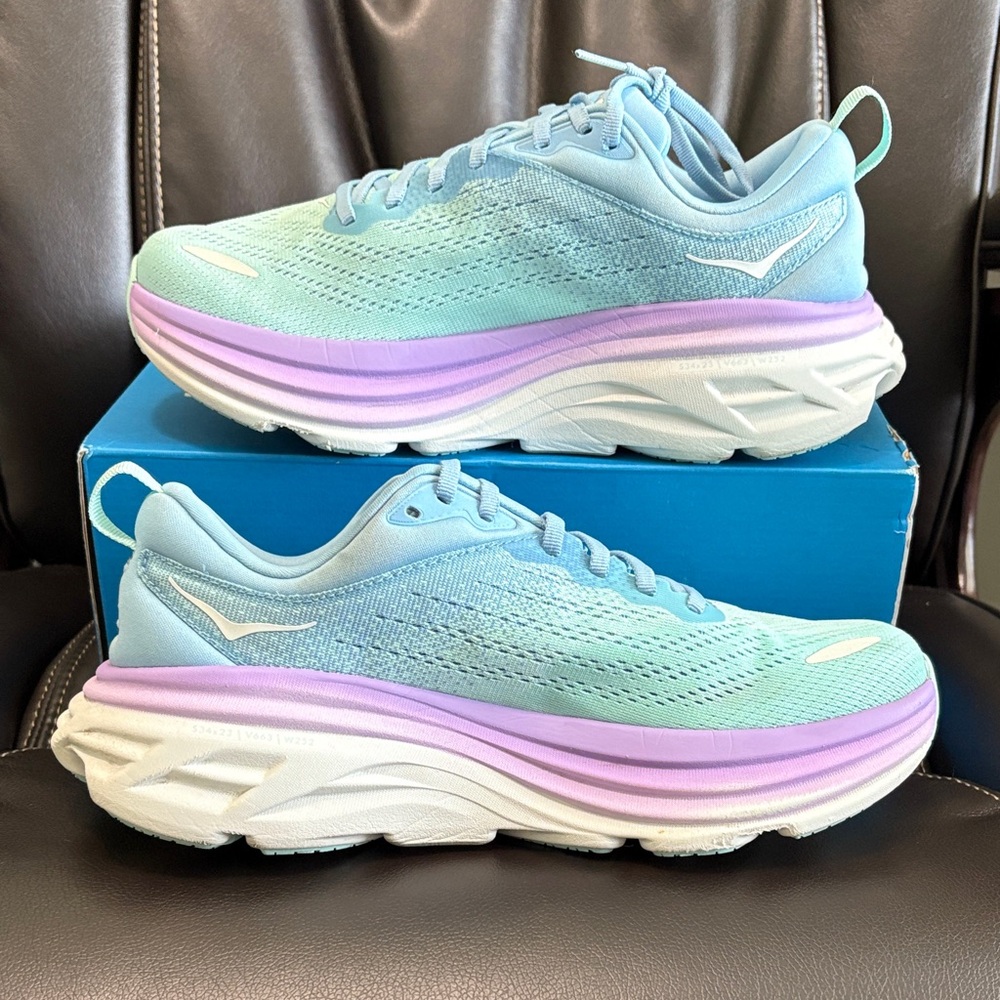 HOKA Women’s Bondi 8 Airy Blue Sunlit Ocean , Size 8.5B ( regular width)